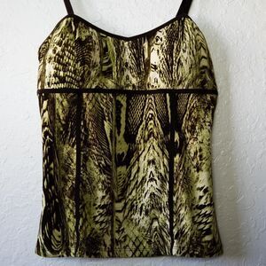 Cache Women's Green and Brown Vest